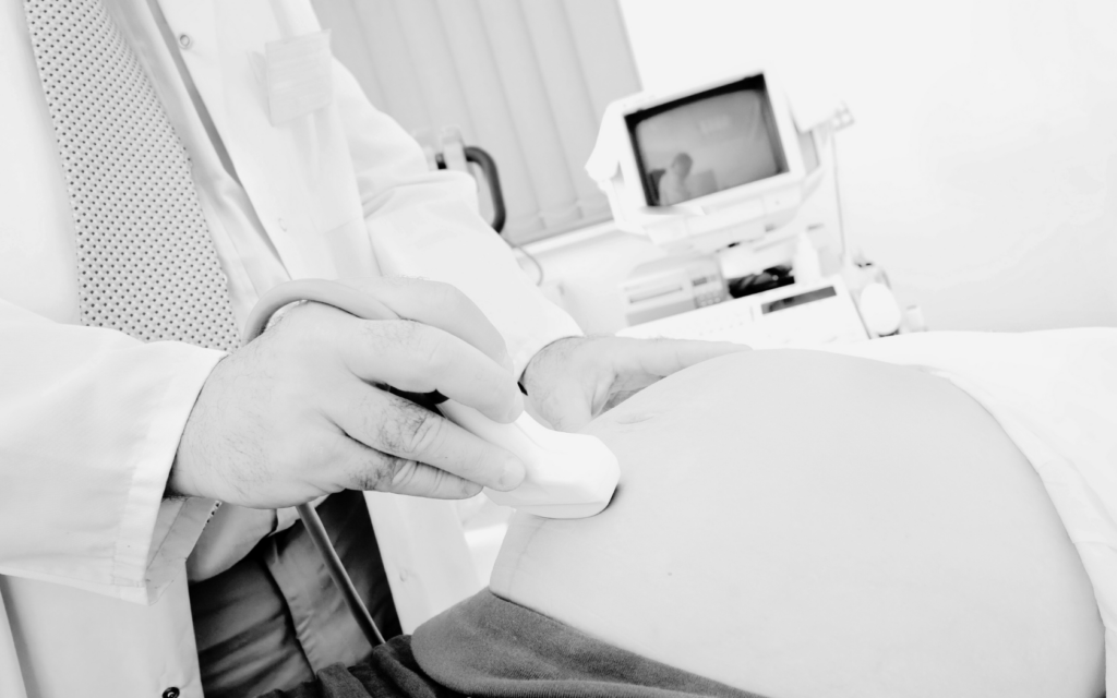 Woman having an OB check-up, for concerning symptoms.